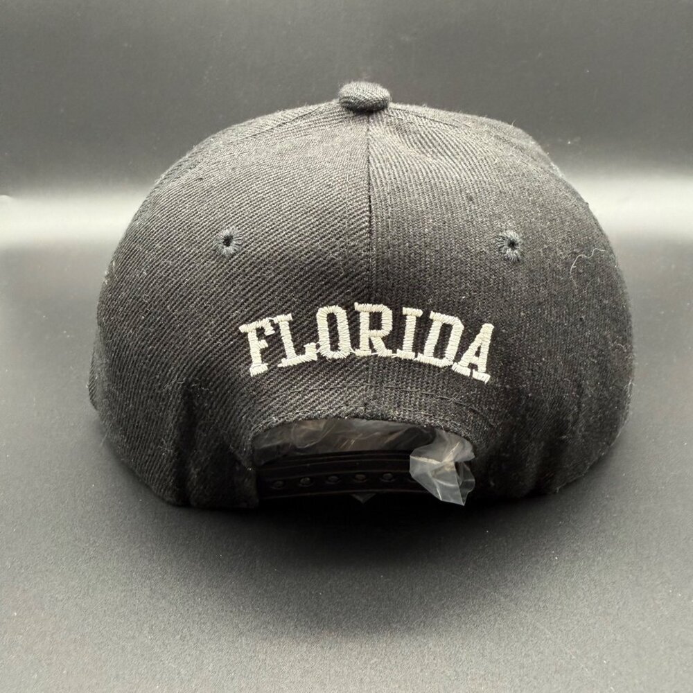 Florida Galaxy Hat Cap Space Flat Bill Snapback Black Travel Destination OSFA - Picture 5 of 11